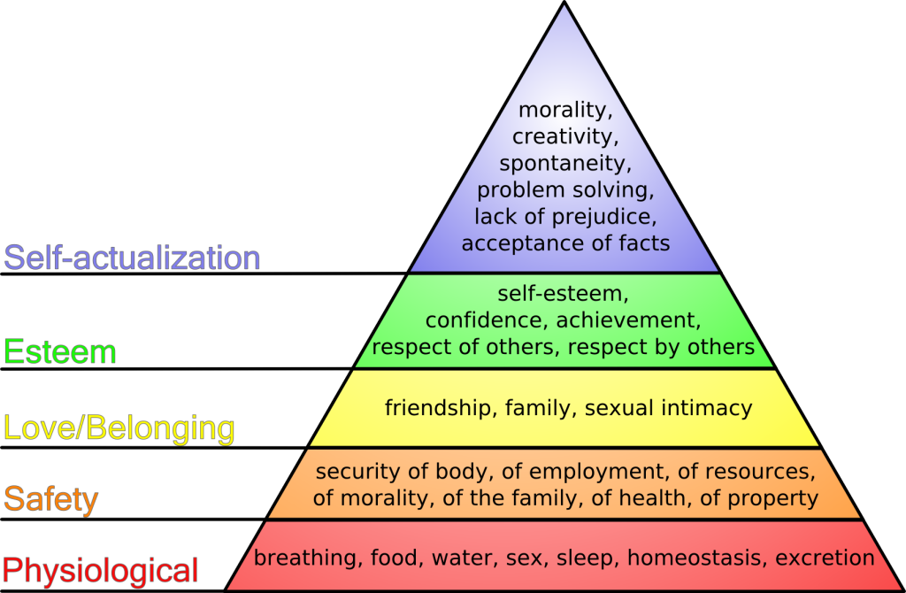 maslow's hiararchy of needs